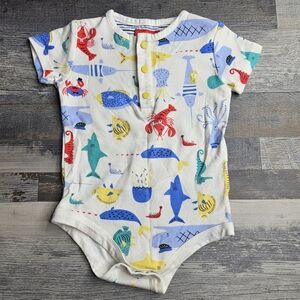 Joules Baby One Piece Size 9-12 Months Ocean Creatures Under The Sea